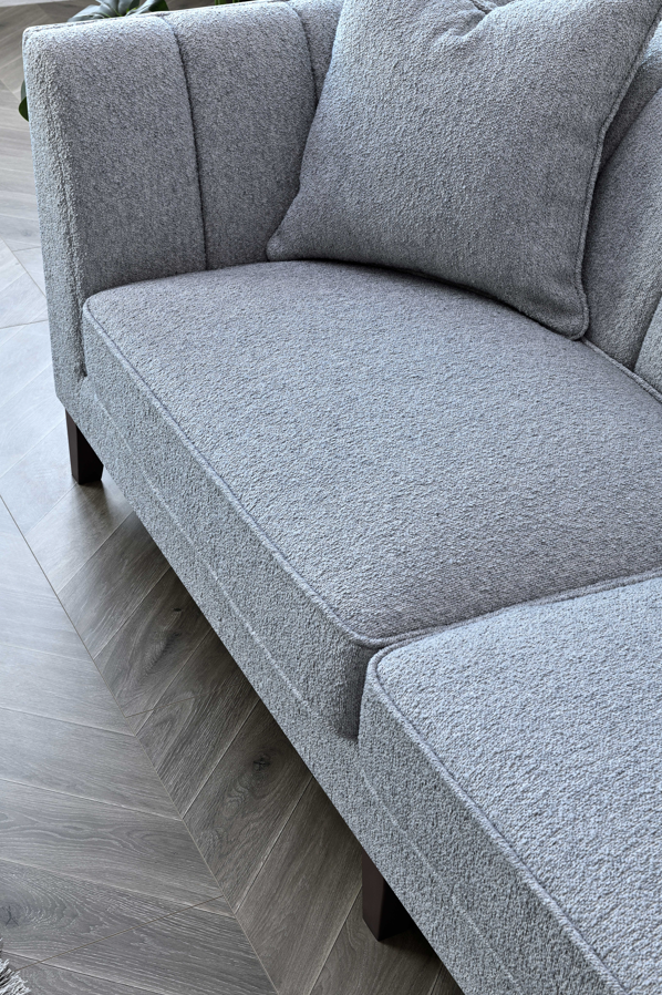 Grey Boucle Sofa Set