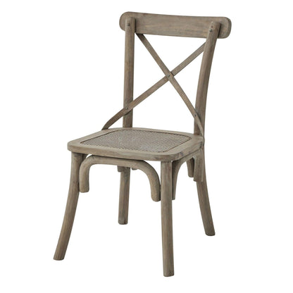 Copgrove Collection Cross Back Chair With Rush Seat - Abode Decor