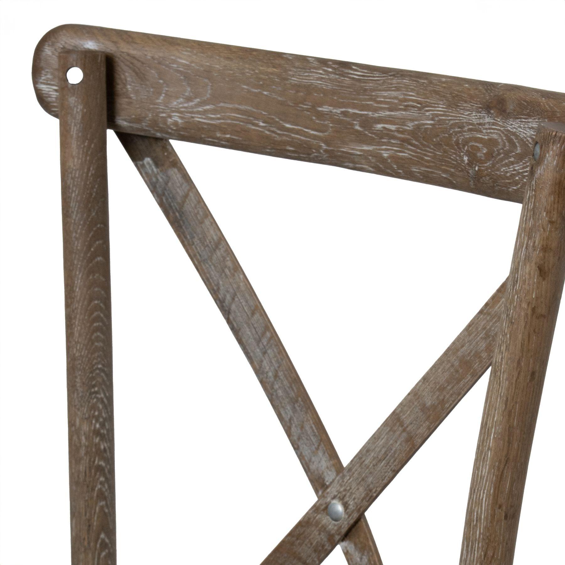 Light Oak Cross Back Dining Chair - Abode Decor