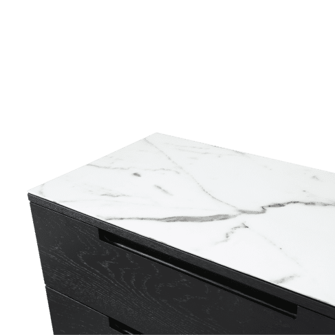 Orchid 3 Drawer Chest - Marble - Abode Decor