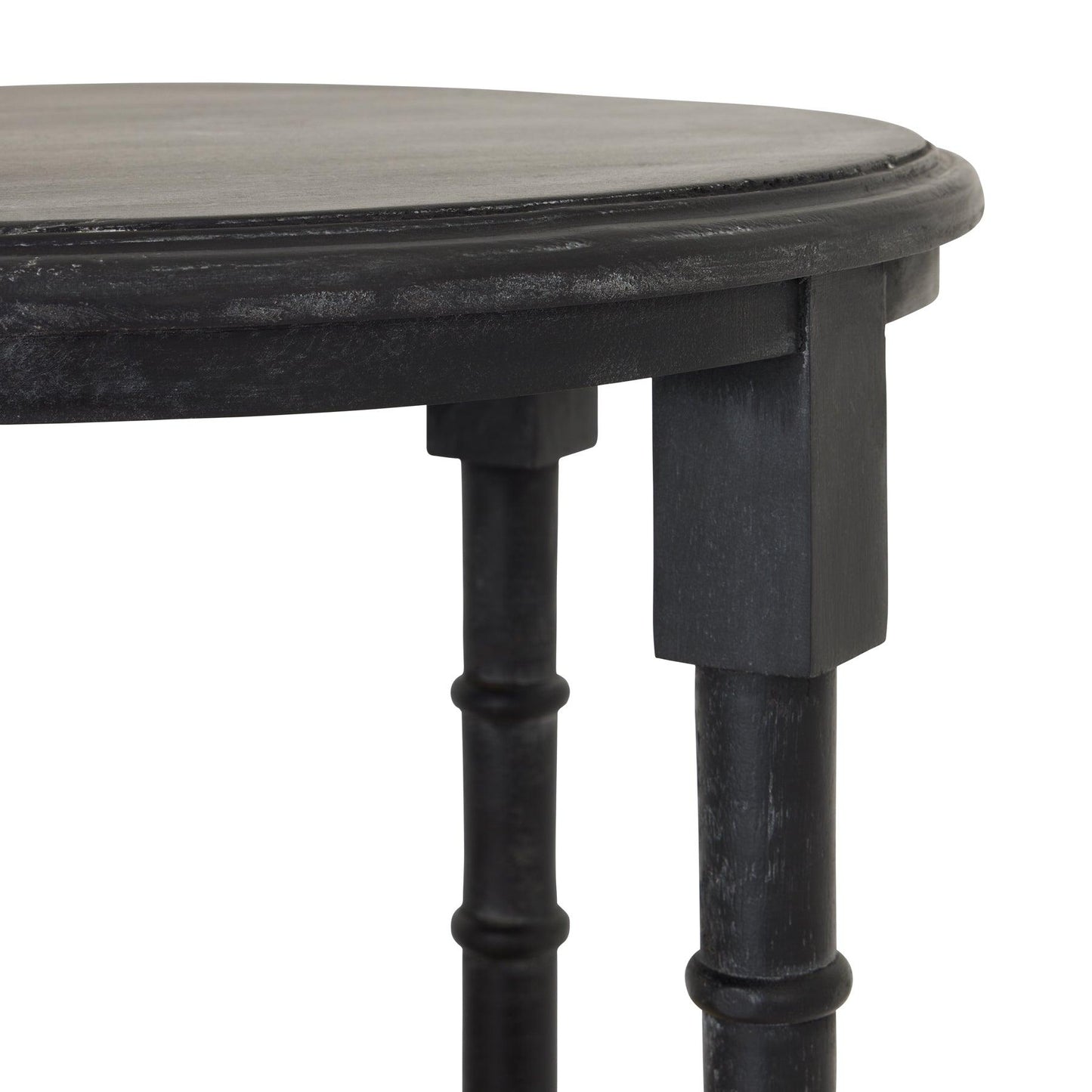 Raffles Black Tall Round Side Table - Abode Decor