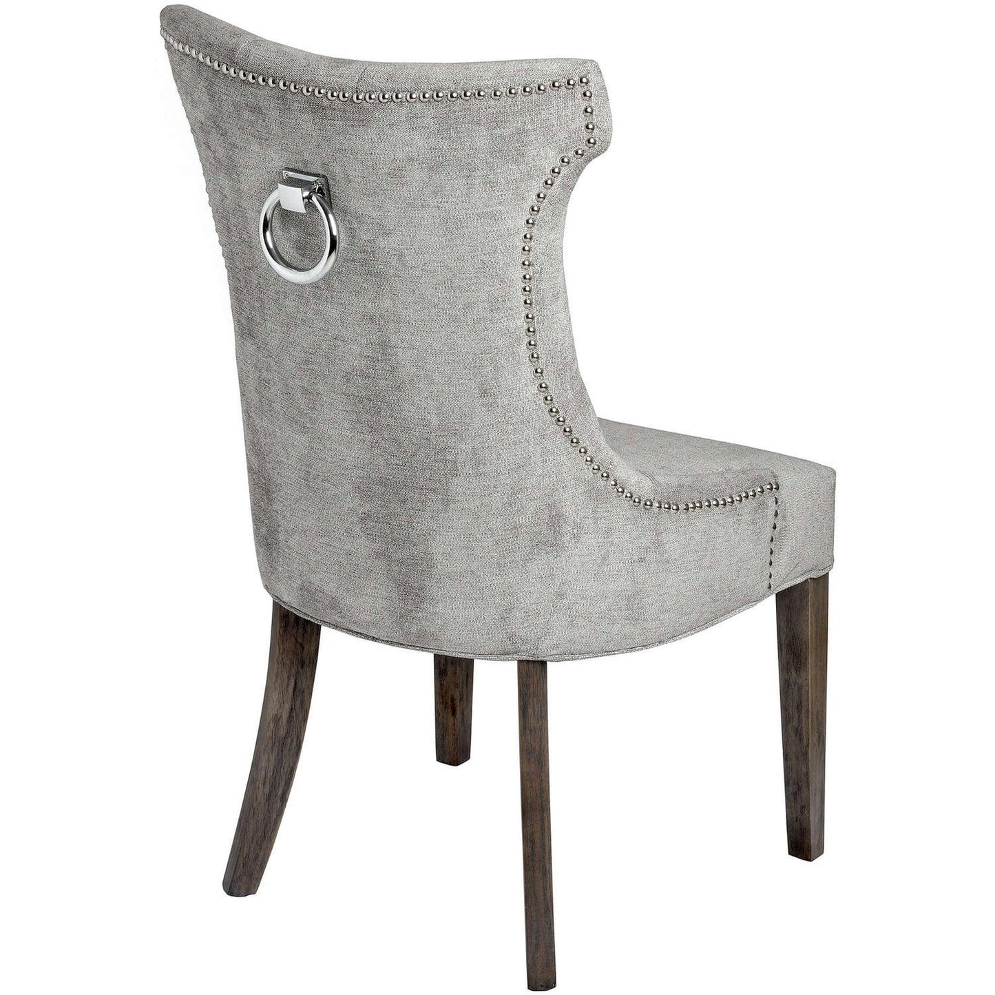 Silver Ring Backed Dining Chair - Abode Decor