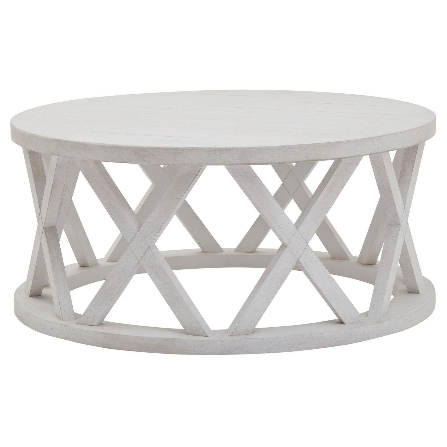 Stamford Plank Collection Round Coffee Table - Abode Decor