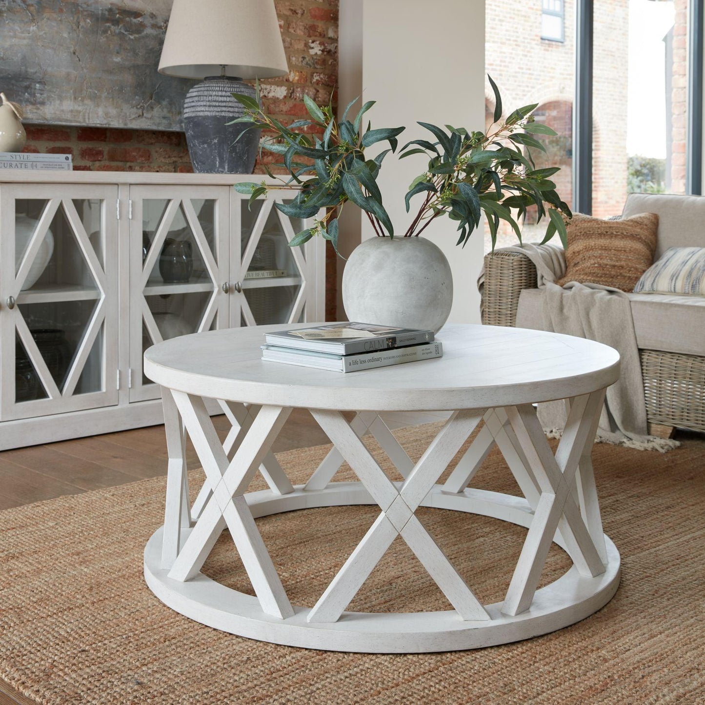 Stamford Plank Collection Round Coffee Table - Abode Decor