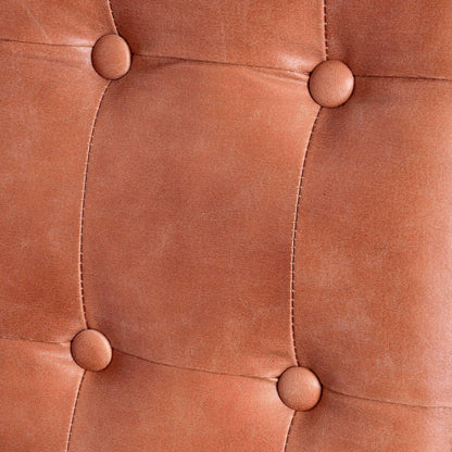 Tan Leather Dining Chair - Abode Decor